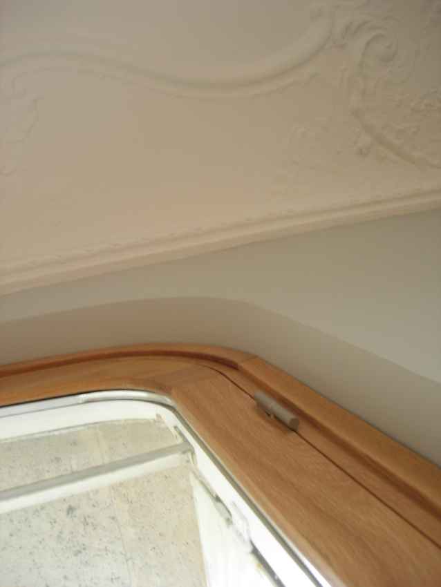 Fenetre chassis Bois Hausmannienne en ARC chene massif